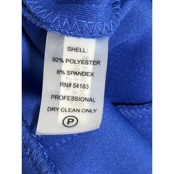 Calvin Klein Sheath Dress Womens 16W Blue Scuba Crepe Princess Seam Sleeveless - Picture 7 of 15